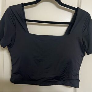 Klassy Network square neck crop top